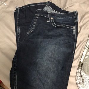 Silver jeans-plus size